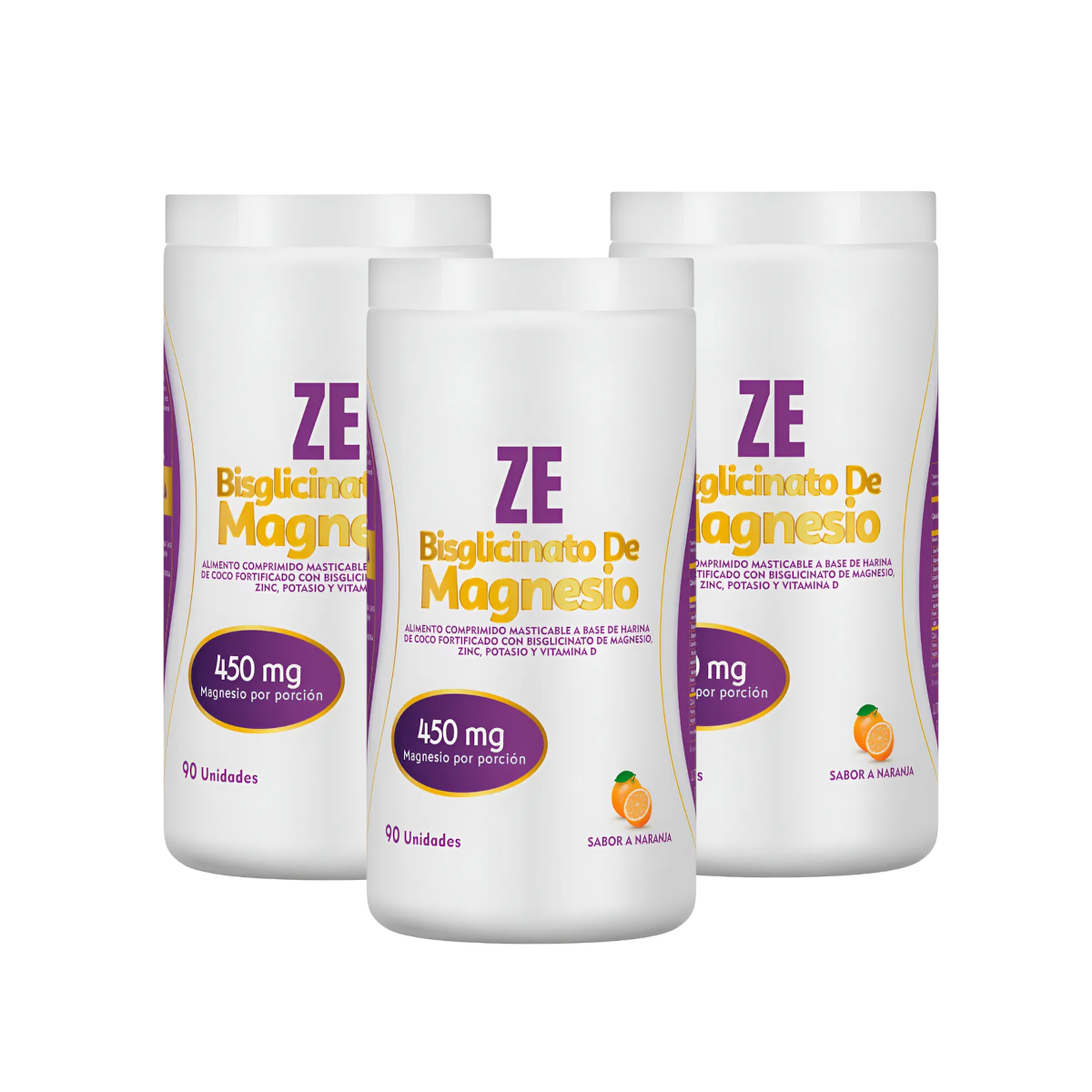 Bisglicinato de Magnesio ZE Bypluss 90 Pastillas Masticable