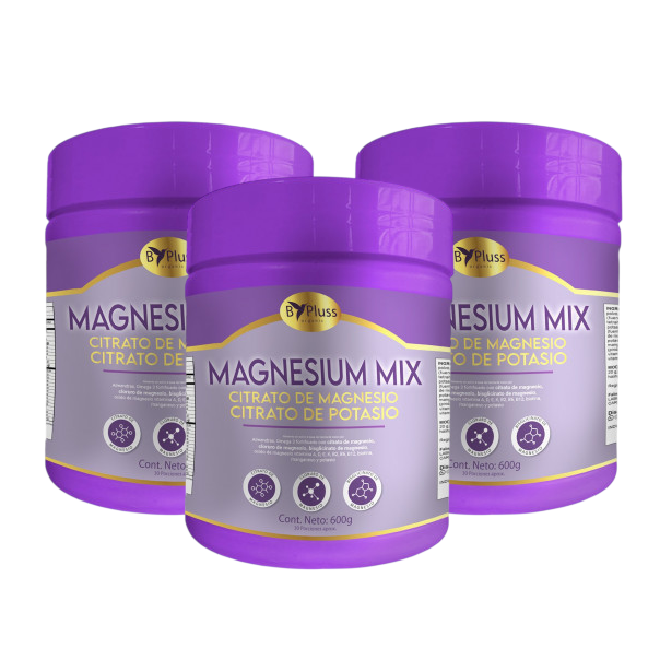 Citrato de Magnesio y Potasio Magnesium Mix 600 Gr BYPLUSS Pague 2 Lleve 3