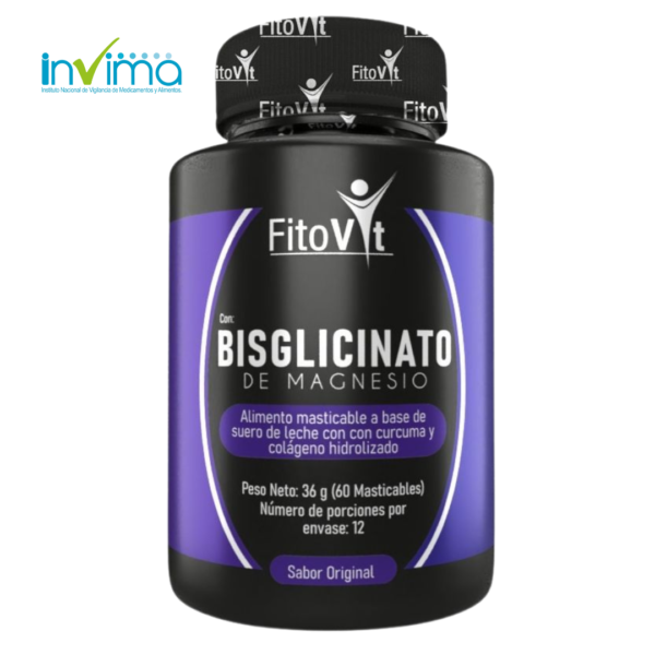 Bisglicinato de Magnesio Fitovit – 60 Unidades Masticables