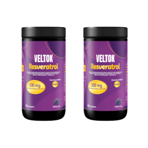 Resveratrol Veltok ByPluss 500 mg con Niacinamida, Vitamina D, E y Biotina | 90 Tabletas Masticables Sabor Uva