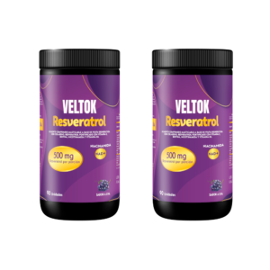 Resveratrol Veltok ByPluss 500 mg con Niacinamida, Vitamina D, E y Biotina | 90 Tabletas Masticables Sabor Uva