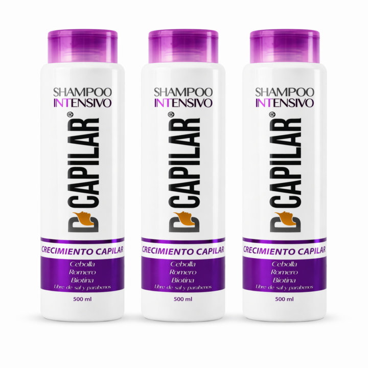 Shampoo Crecimiento Intensivo D’Capilar Capilar 500 ml con Biotina, Romero y Cebolla