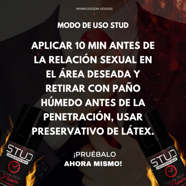 Retardante STUD Crema Para Hombre 15 ml