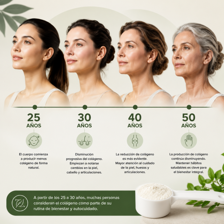 ¿A qué edad se recomienda considerar el consumo de colágeno?