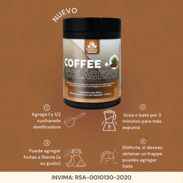 Colágeno Hidrolizado + Café Natura Trends 400 Gr