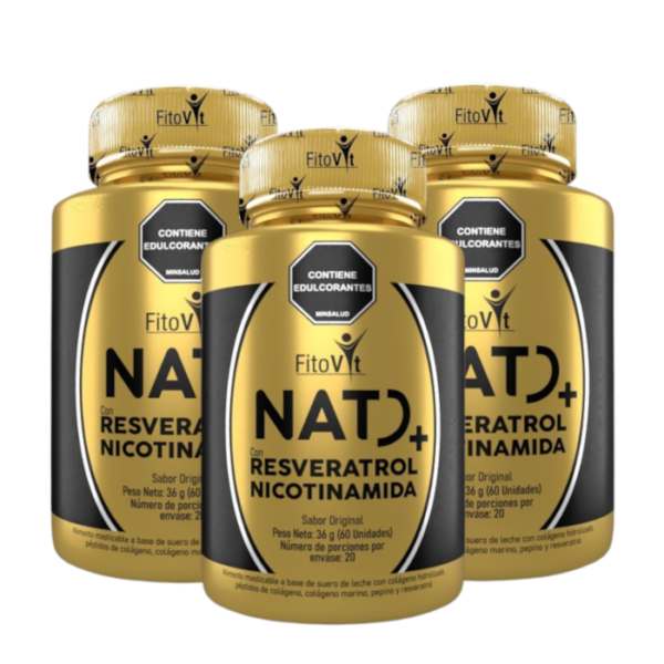 Fitovit NATD+ Con Resveratrol, Nicotinamida y Colágeno – Antioxidante y Regenerador Celular