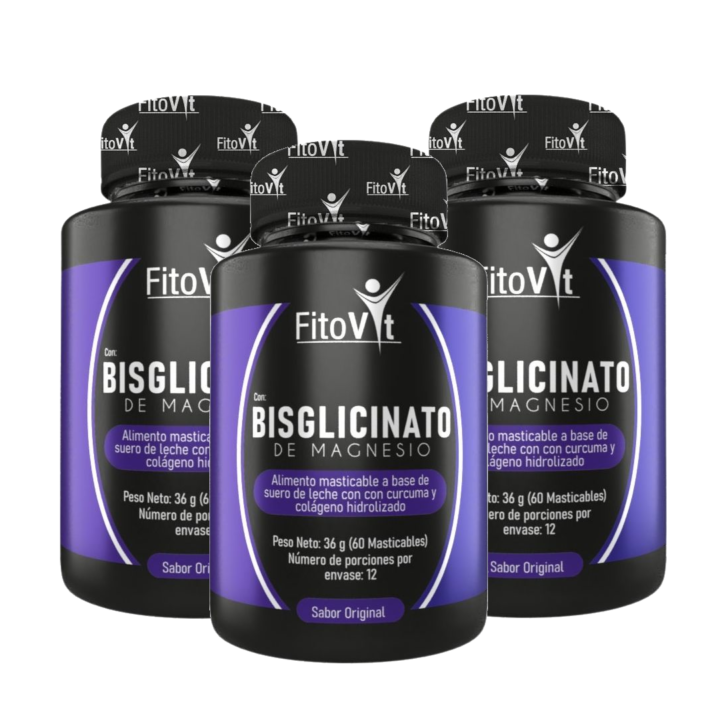 Bisglicinato de Magnesio Fitovit – 60 Unidades Masticables