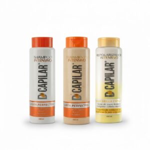 Combo Lisos Perfectos DCAPILAR Secreto de Angekles – Shampoo Lisos Perfectos + Tratamiento Intensivo Lisos Perfectos + Repolarizador Intensivo para Hidratación, Suavidad y Control del Frizz