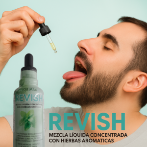 🌿 Revish 50ml - Gotas Refrescantes para el Aliento con Menta y Canela, Confianza en Cada Palabra 💧