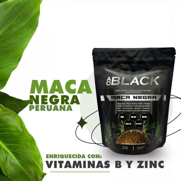 Maca Negra Y Roja Peruana 450 Gramos AO BLACK