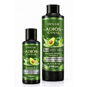 Shampoo Cubre Canas con Aguacate, Biotina y Vitamina E + Activador | Mejora tu imagen personal