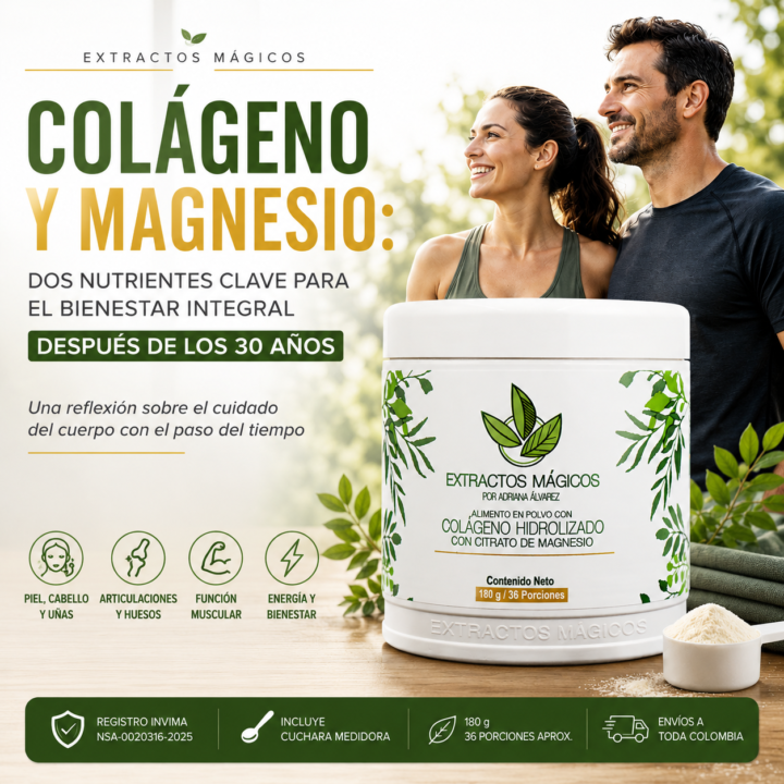 Colágeno y Magnesio: Dos Nutrientes Clave para el Bienestar Integral Después de los 30 Años