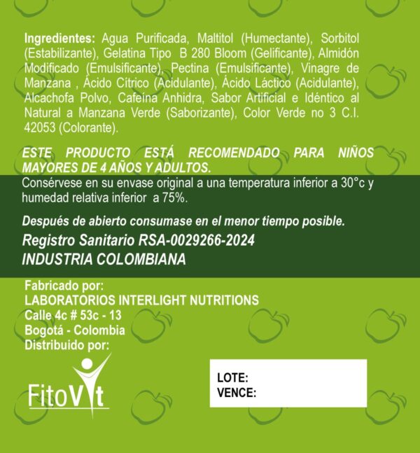 Gomitas de Vinagre de Manzana Fitovit x 60 gomitas